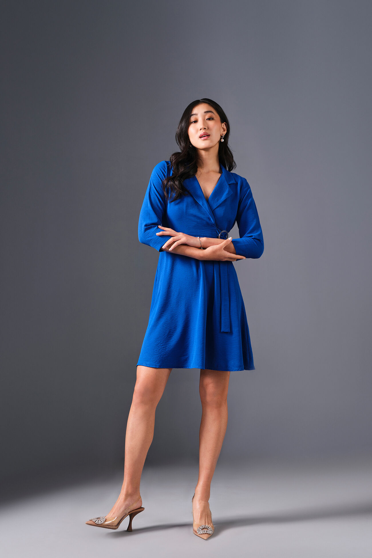 Jules Wrap Dress, Blue, image 1